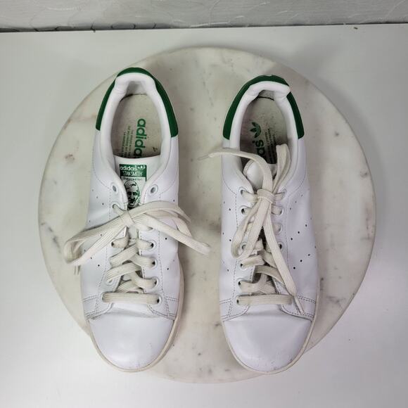 Adidas Stan Smith Leather Sneakers Mens 8.5 White Green Lace Up Casual Tennis main image 14